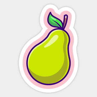 Pear Fruit Cartoon Sticker